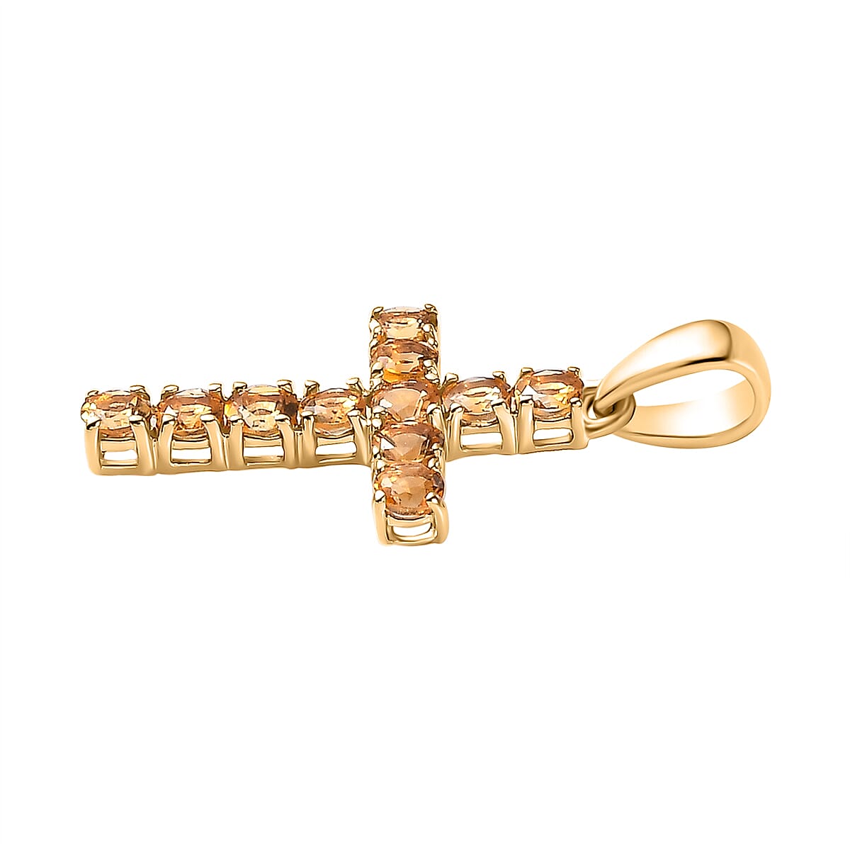 9K Yellow Gold  AA   Citrine  Pendant