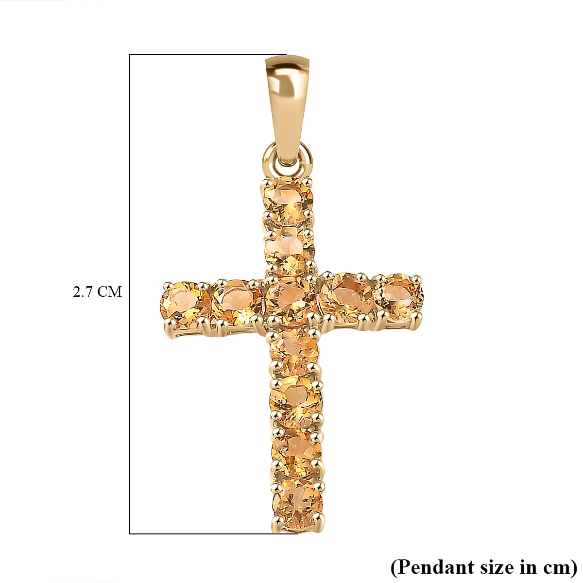 9K Yellow Gold  AA   Citrine  Pendant