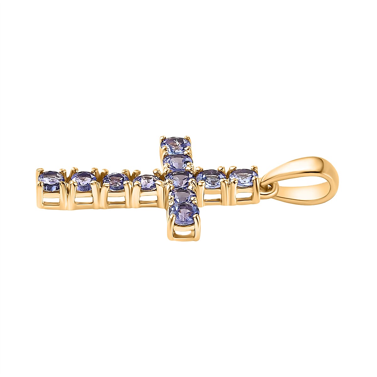9K Yellow Gold  AA   Tanzanite  Pendant 0.69 ct,  Gold Wt. 0.87 Gms  0.693  Ct.