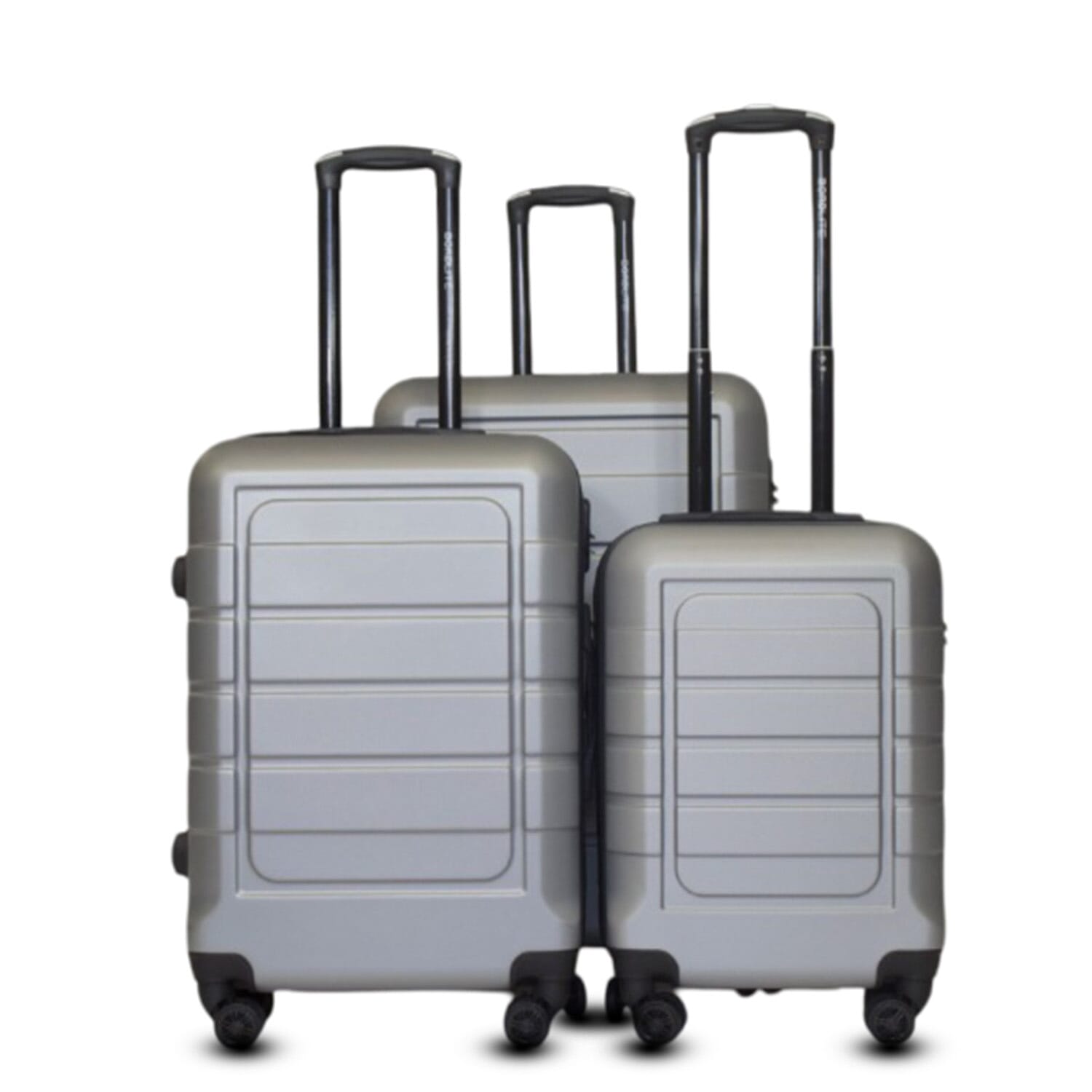 Set of 3 Hardshell Suitcases - Silver