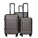 Hard Shell Suitcases with Soft Grip Handles with Free Luggage Scale - Set of 3