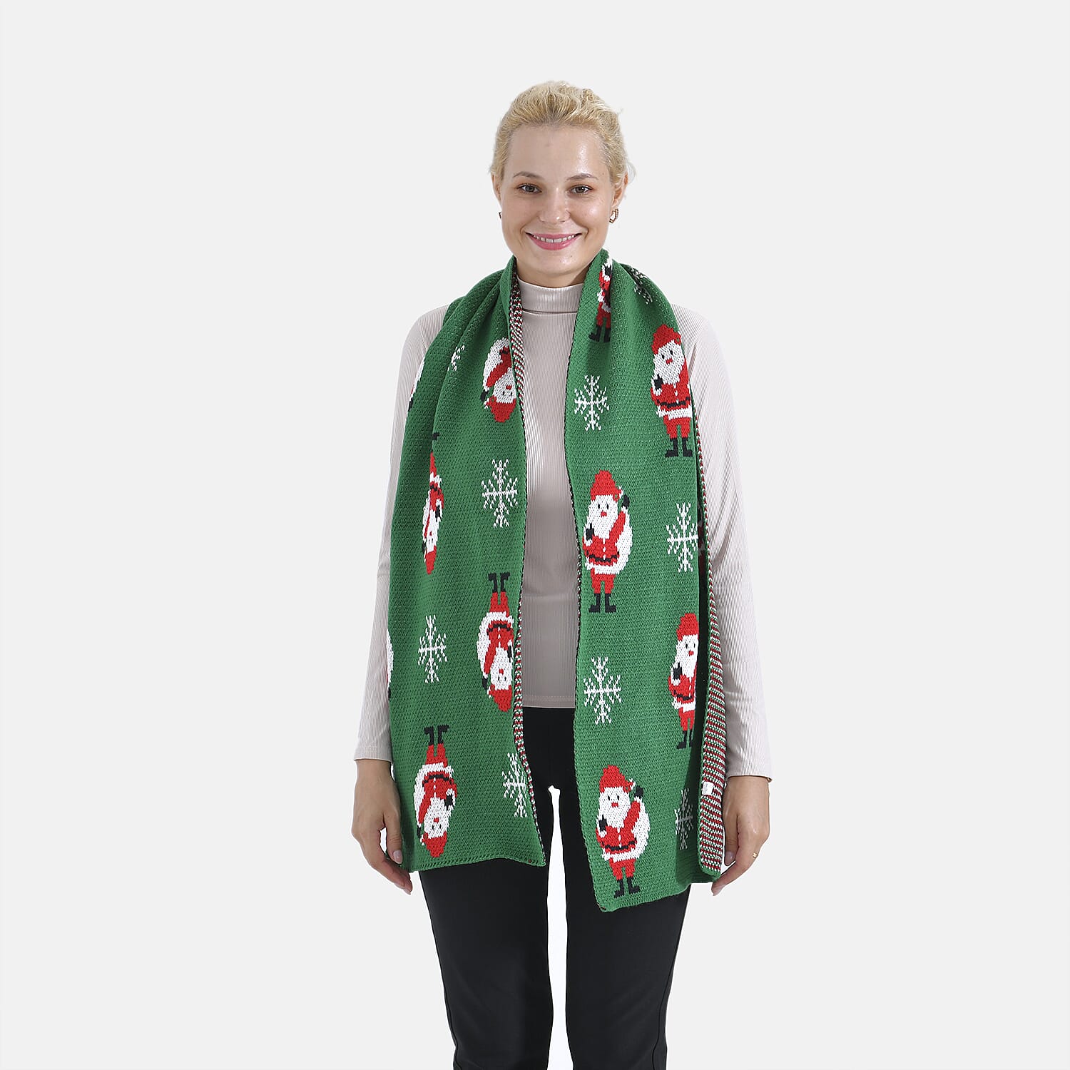 New Arrival - Limited Stock - Christmas Printed Scarf- Christmas Printed Scarf - Green