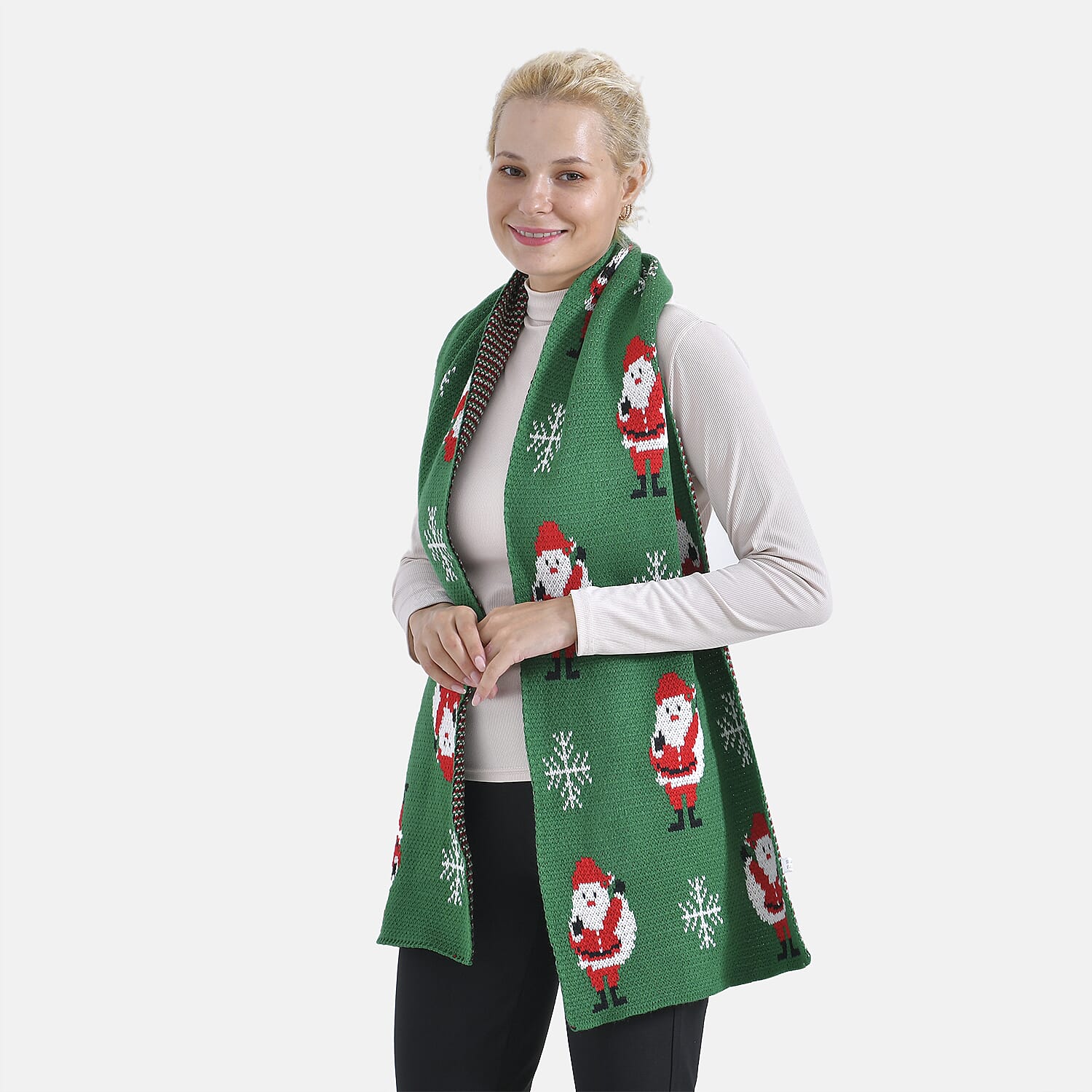 New Arrival - Limited Stock - Christmas Printed Scarf- Christmas Printed Scarf - Green