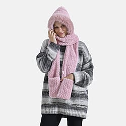 3 in 1 Hooded Scarf - Brown