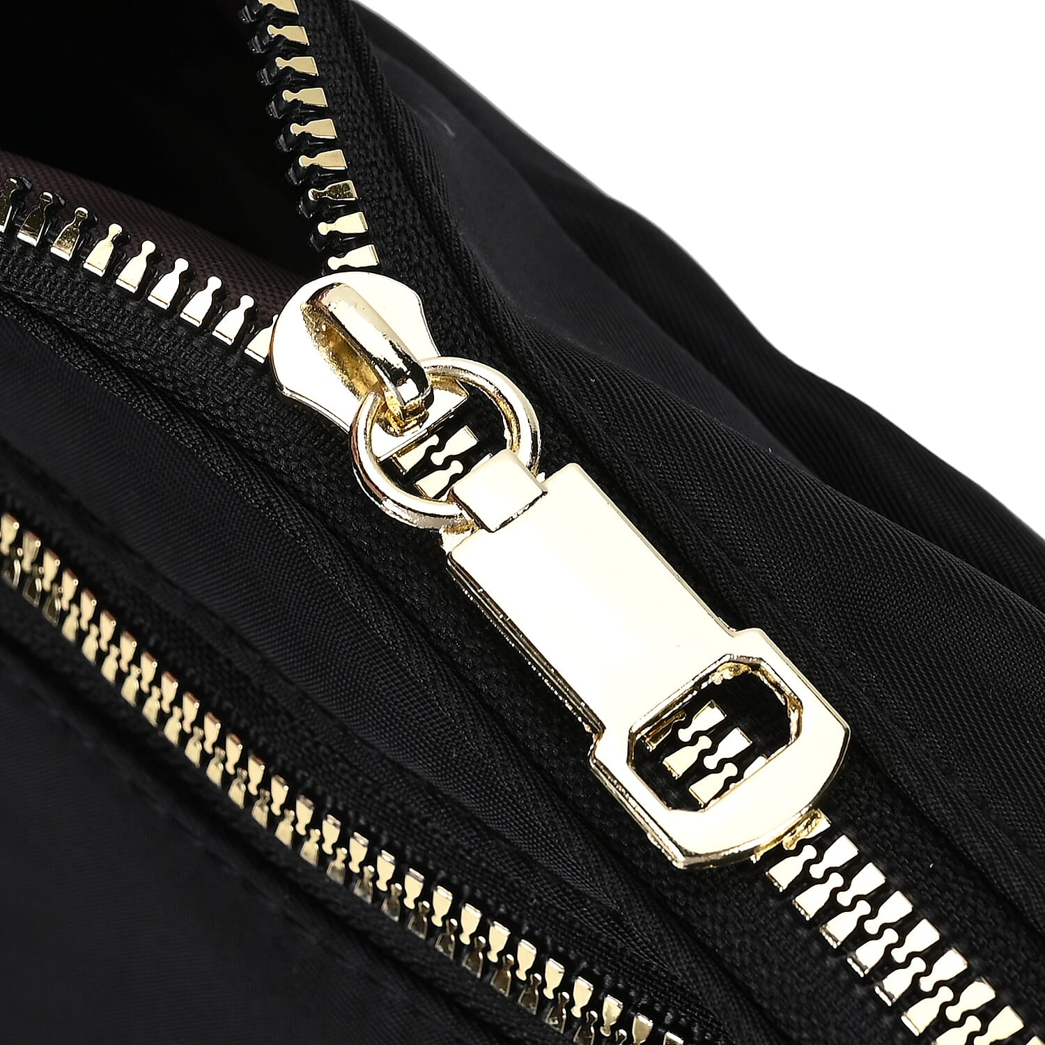 Designer Closeout -Quilted Crossbody Bag with Adjustable Strap- Black