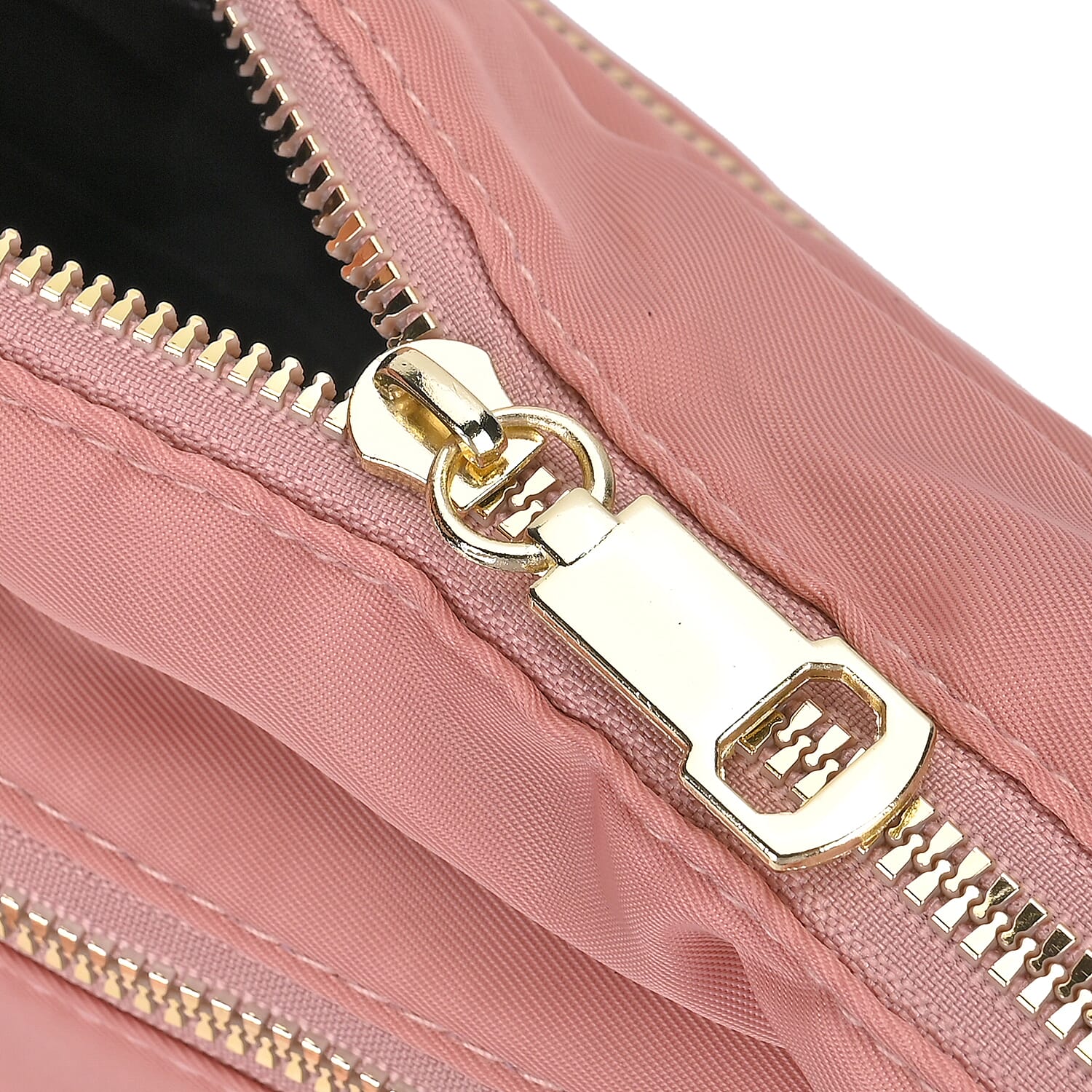 Designer Closeout -Quilted Crossbody Bag with Adjustable Strap- Pink