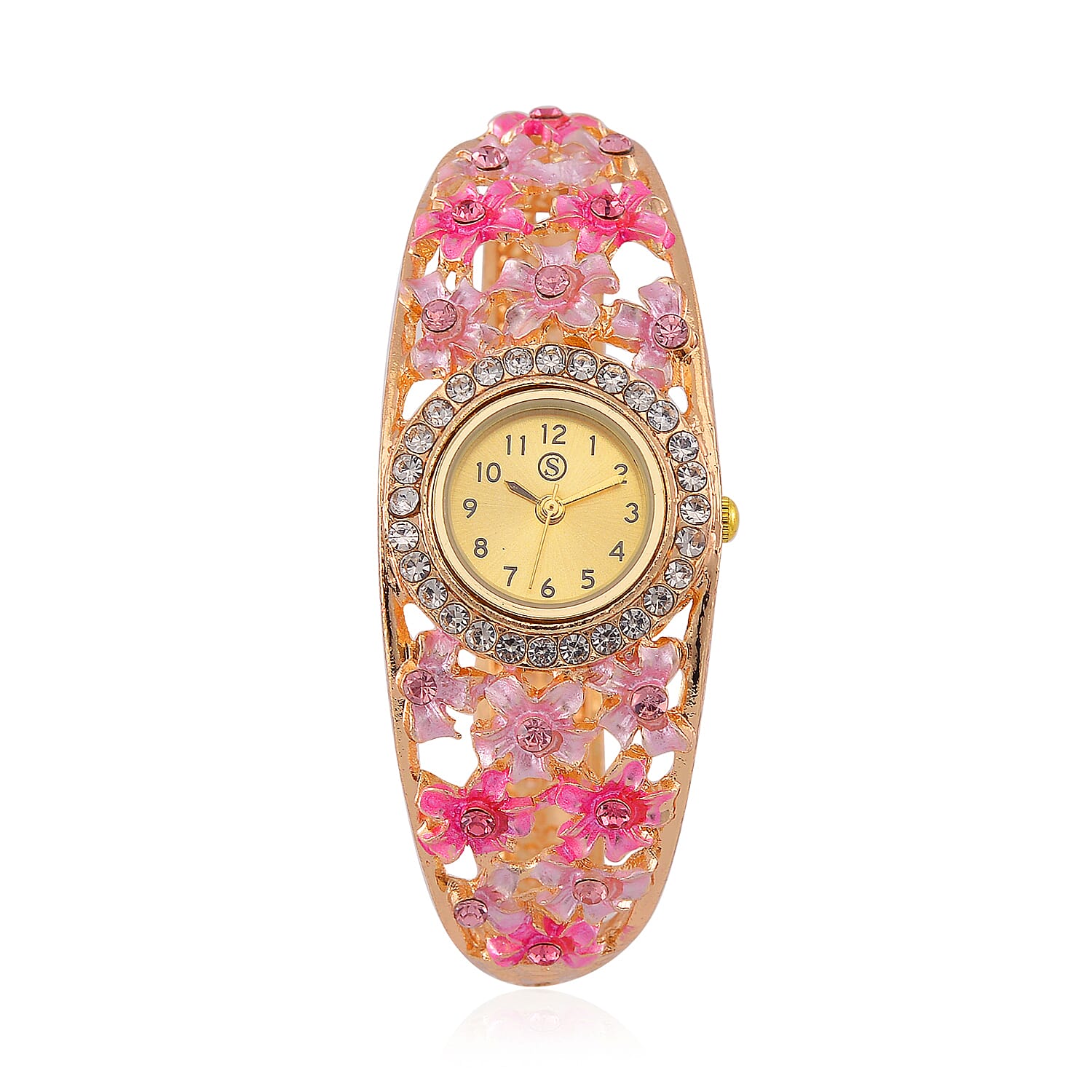   Strada Austrian Crystal Enamelled Bangle Watch