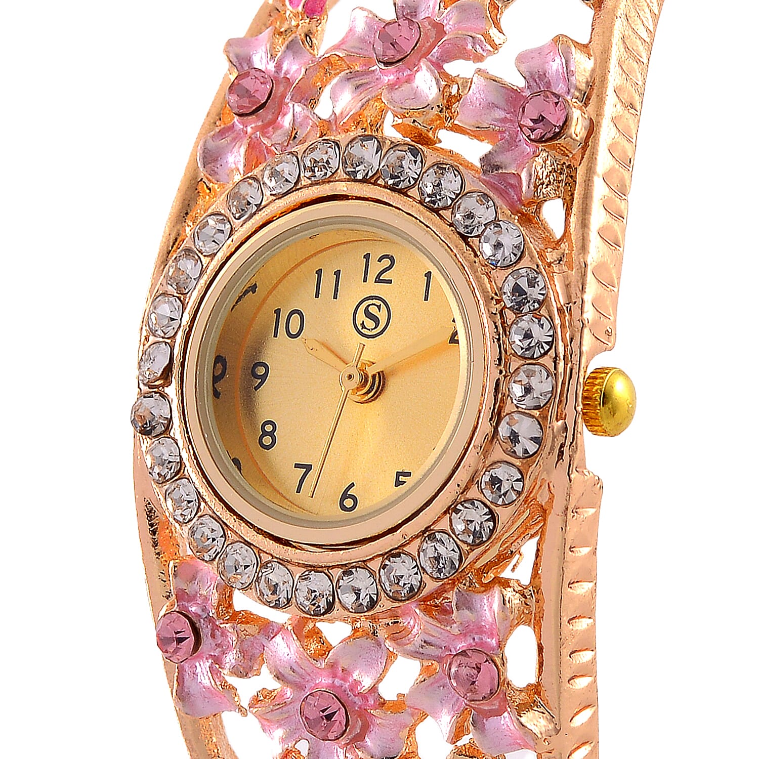   Strada Austrian Crystal Enamelled Bangle Watch