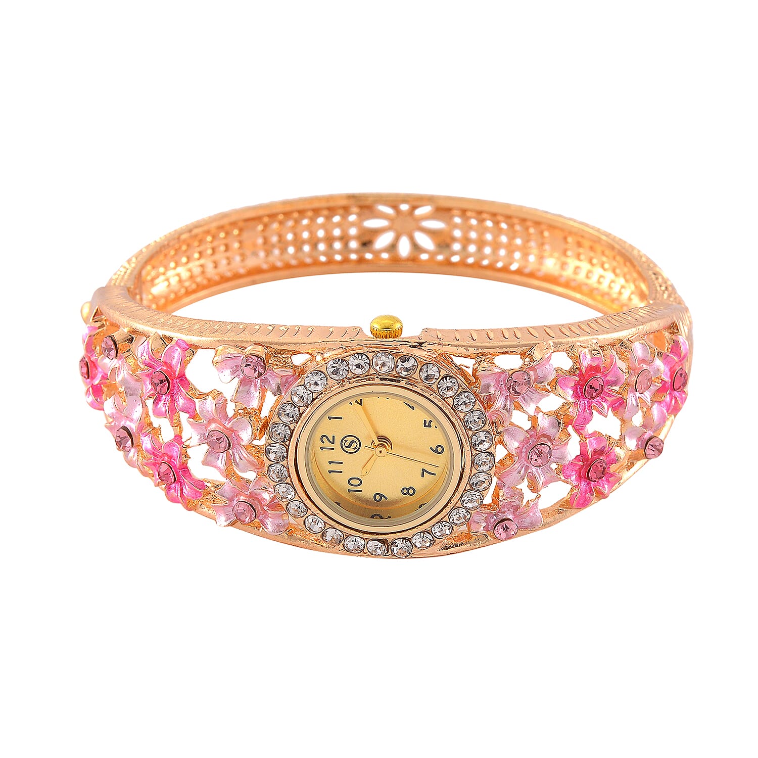   Strada Austrian Crystal Enamelled Bangle Watch
