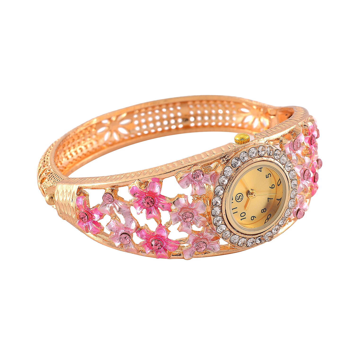   Strada Austrian Crystal Enamelled Bangle Watch