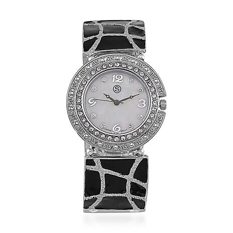 White Crystal  Watch 0.01 ct  0.010  Ct.