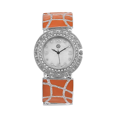 White Crystal  Watch 0.01 ct  0.010  Ct.