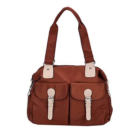 Multi-Pocket Design Crossbody Bag - Brown