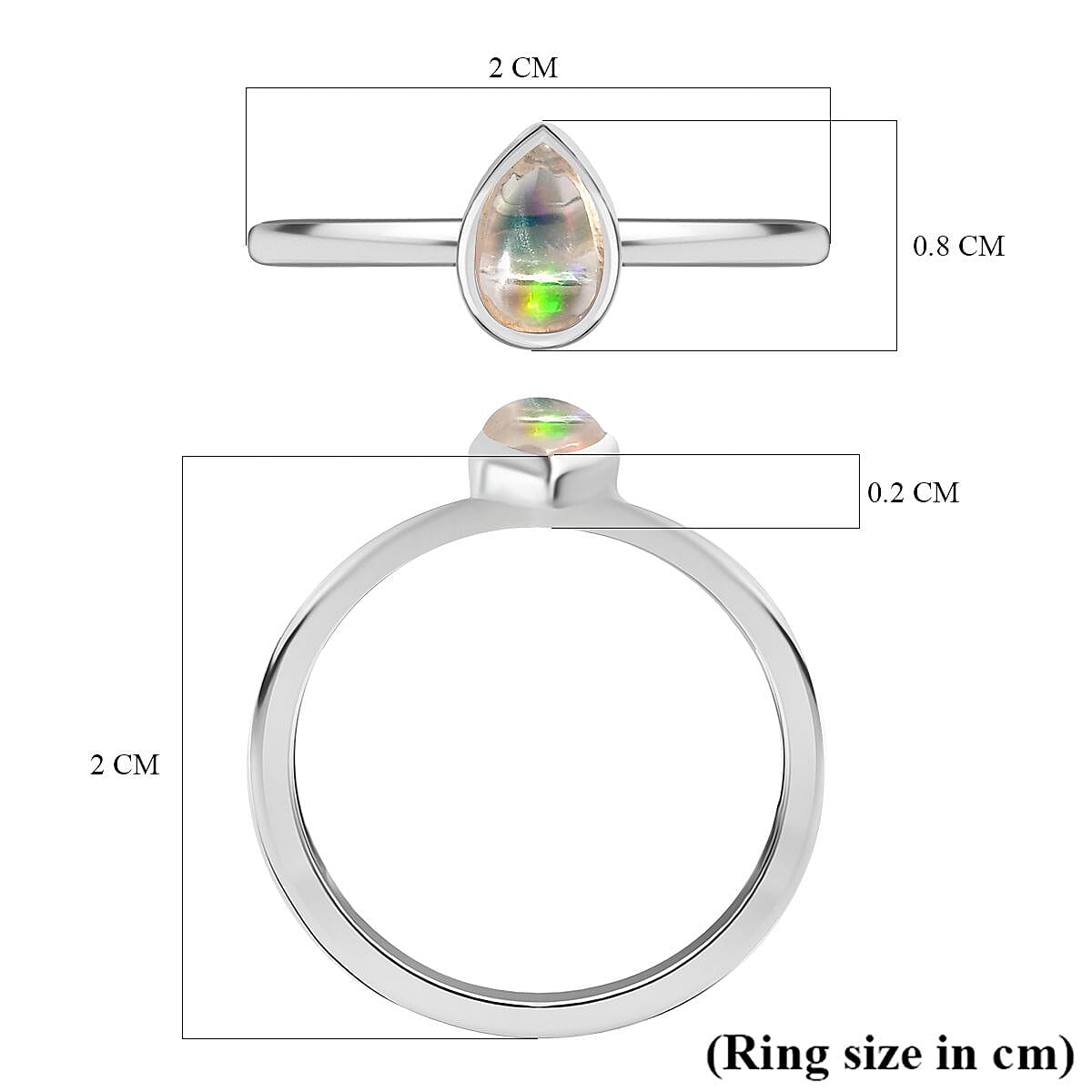 Ethiopian Opal Sterling Silver Ring