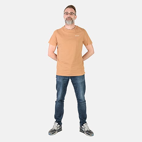 NICCE Pack of 5 100% Cotton Tee (Size M) - Navy, Orange - Multi