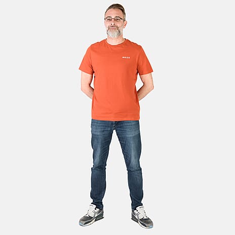 NICCE Pack of 5 100% Cotton Tee (Size M) - Navy, Orange - Multi