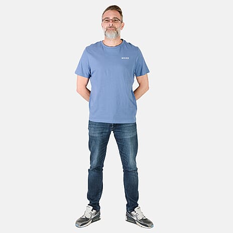 NICCE Pack of 5 100% Cotton Tee (Size M) - Navy, Orange - Multi