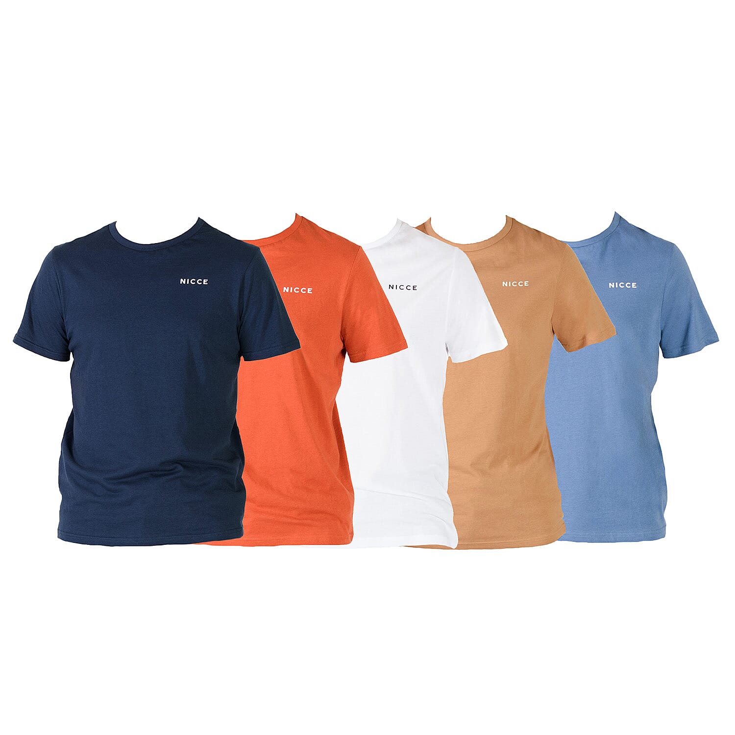 Set of 5 NICCE 100% Cotton Tee - Orange (Size S)