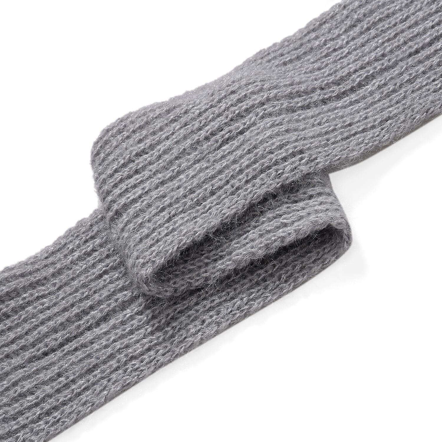 Winters Must Buy - Solid Beanie Cozy Cap and Scarf Set - Grey