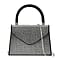Crystal Embellished Handheld Bag with Sling Strap
