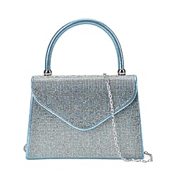 Crystal Embellished Handheld Bag with Sling Strap