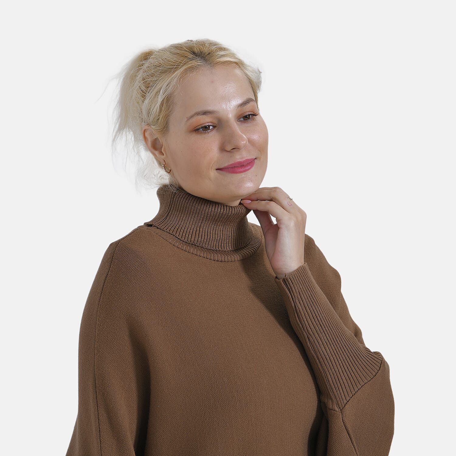 La Marey High Tie Tassel Poncho (One Size 10 to 20) - Brown