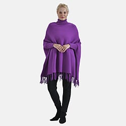 La Marey High Tie Tassel Poncho
