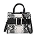 Snakeskin Embossed Leatherette Crossbody Bag