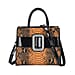 Snakeskin Embossed Leatherette Crossbody Bag