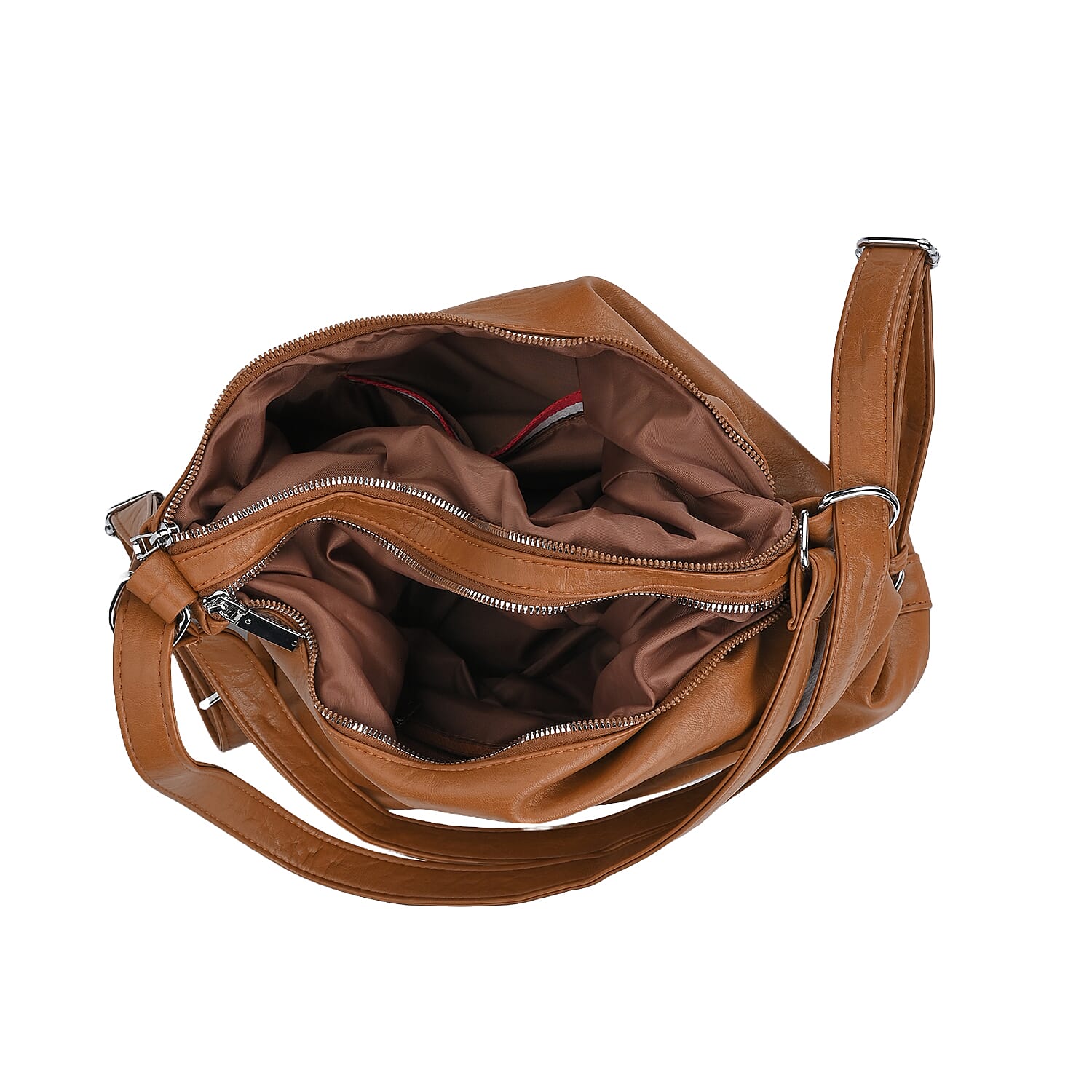 3 in 1 Solid Versatile Styling Crossbody, Shoulder, and Tote Bag (Size 33x13x36 cm) - Tan