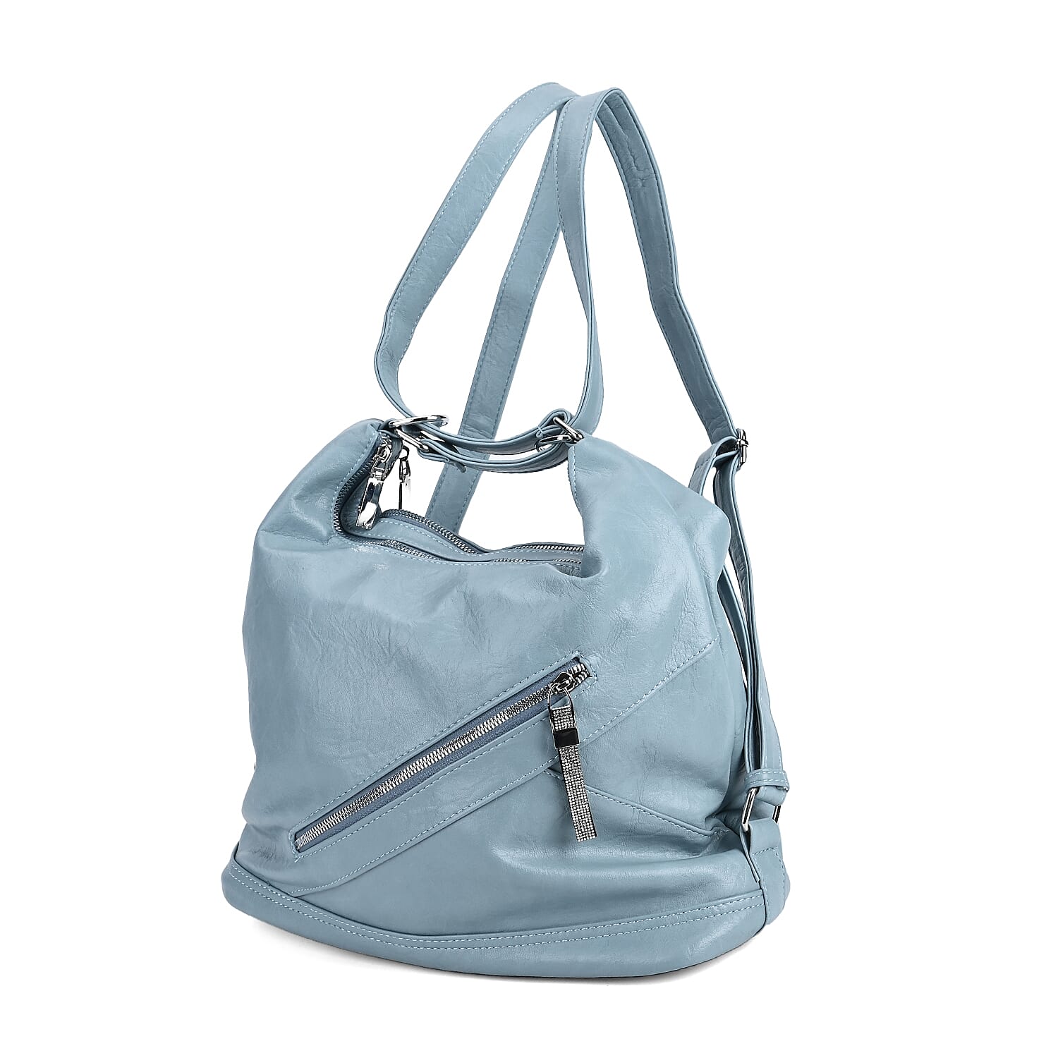 3 in 1 Solid Versatile Styling Crossbody, Shoulder, and Tote Bag (Size 33x13x36 cm) - Teal