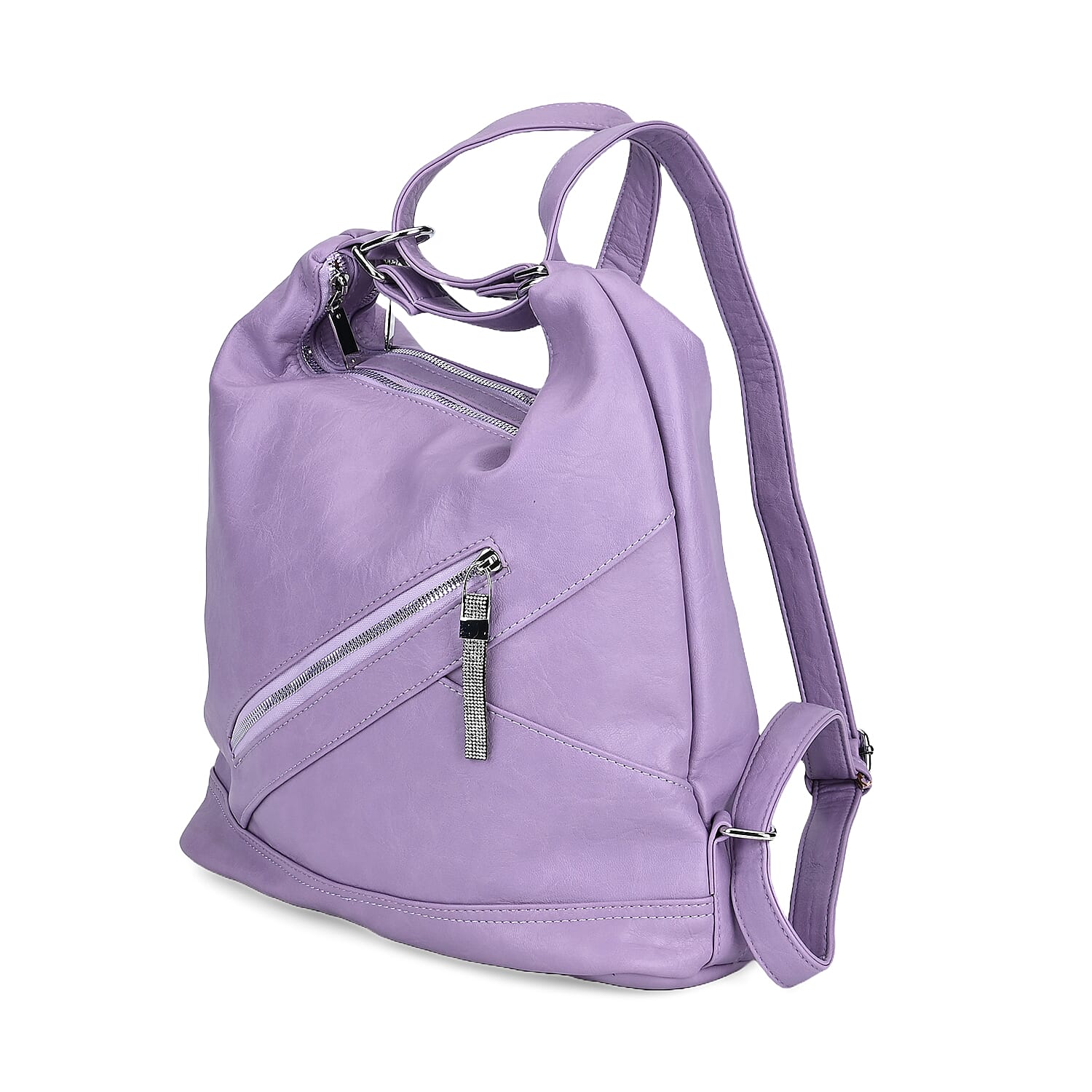 3 in 1 Solid Versatile Styling Crossbody, Shoulder, and Tote Bag (Size 33x13x36 cm) - Lavendar