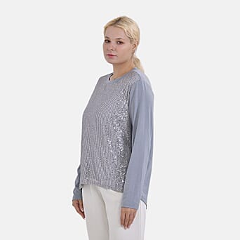 https://tjcuk.sirv.com/Products/78/4/7848909/La-Marey-Polyester-Sequin-Top-Size-58x1-cm-Grey-Black_7848909_3.jpg?w=342&h=342