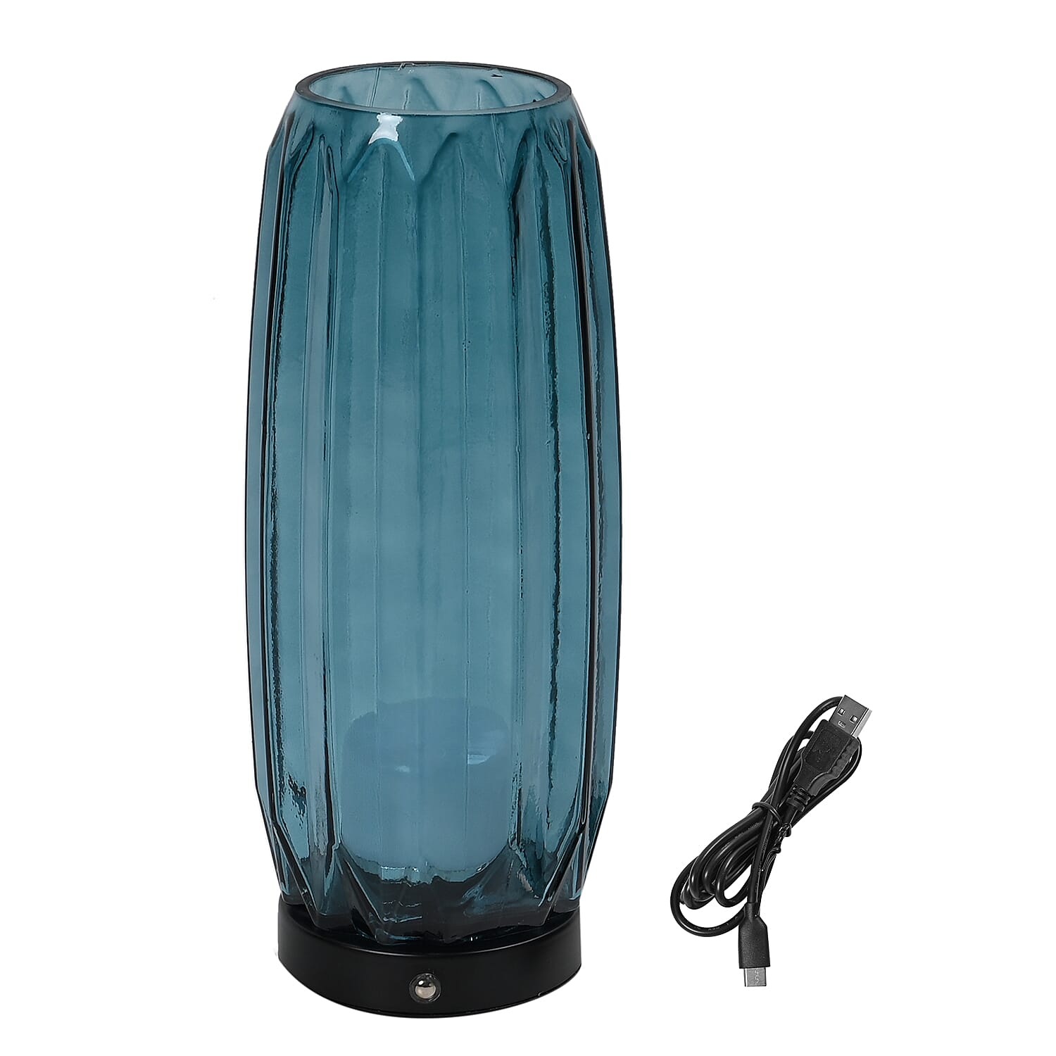 Touch Control LED Glass Table Lamp - Blue - Transparent Touch Control LED Glass Table Lamp - Blue - Transparent