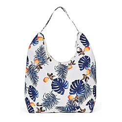Floral Slouch Tote Bag