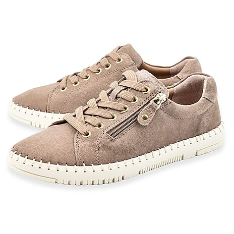 Jo & Joe Ladies Suede Casual Shoes  (Size 4) - Taupe