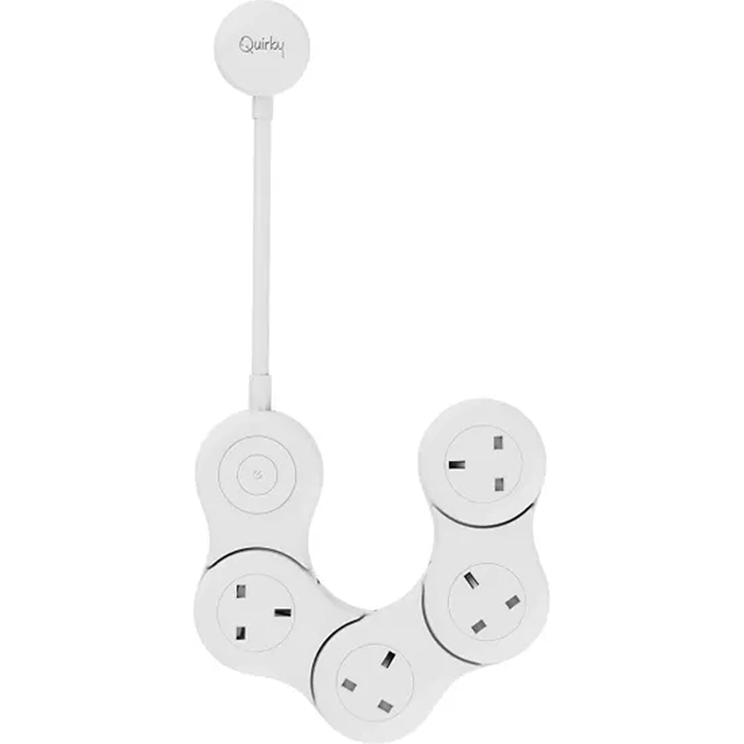 Quirky Pivot Power Strip with 3 x 3 Pin Plug Sockets and 2 USB Sockets