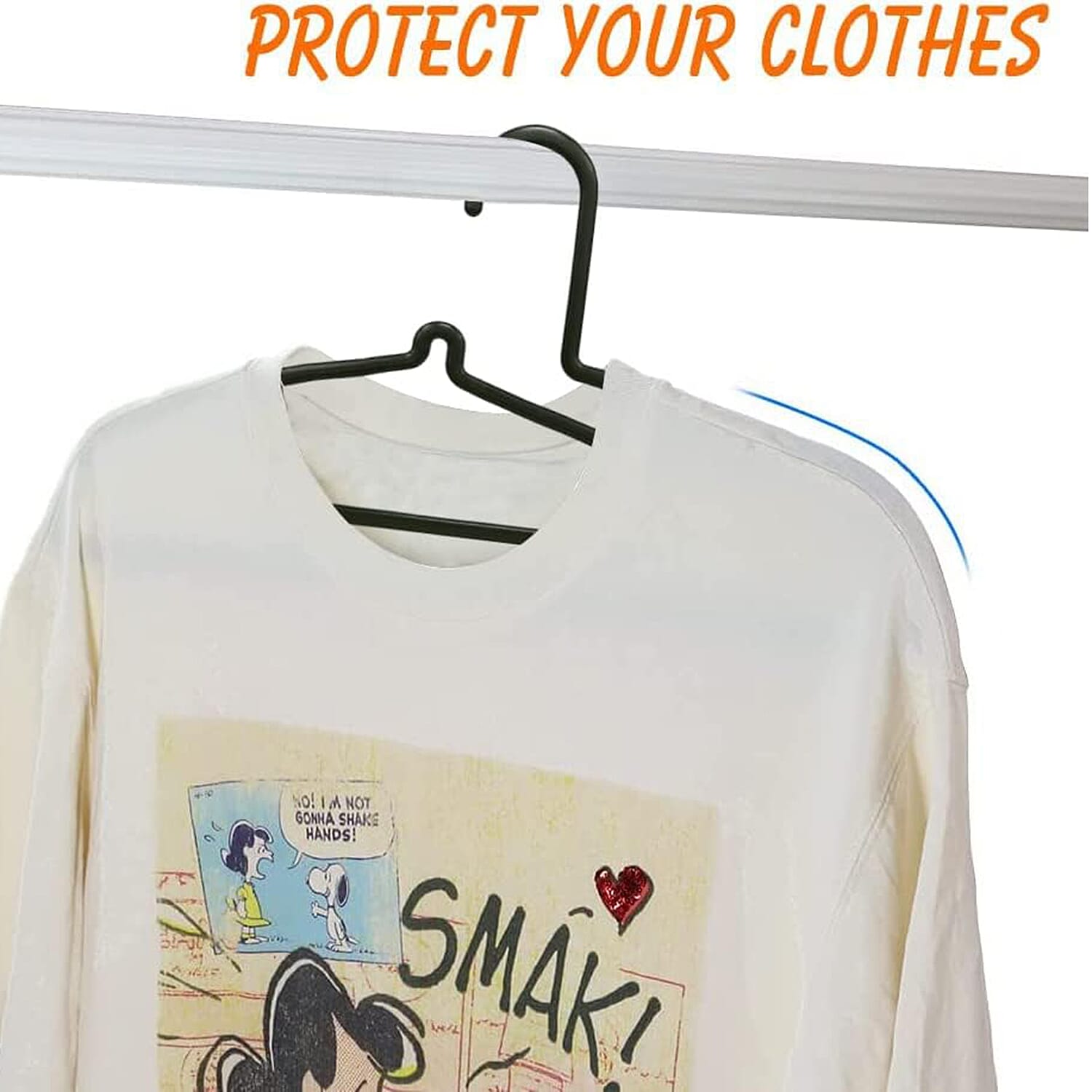 ASPECT Set of 50 Lightweight Space Saving Clothes Hangers - Black