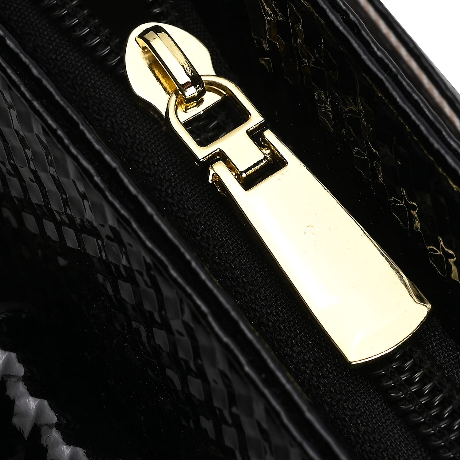 Checkered Crossbody Bag - Black