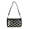 Triangle Patterened Crossbody Bag - Black