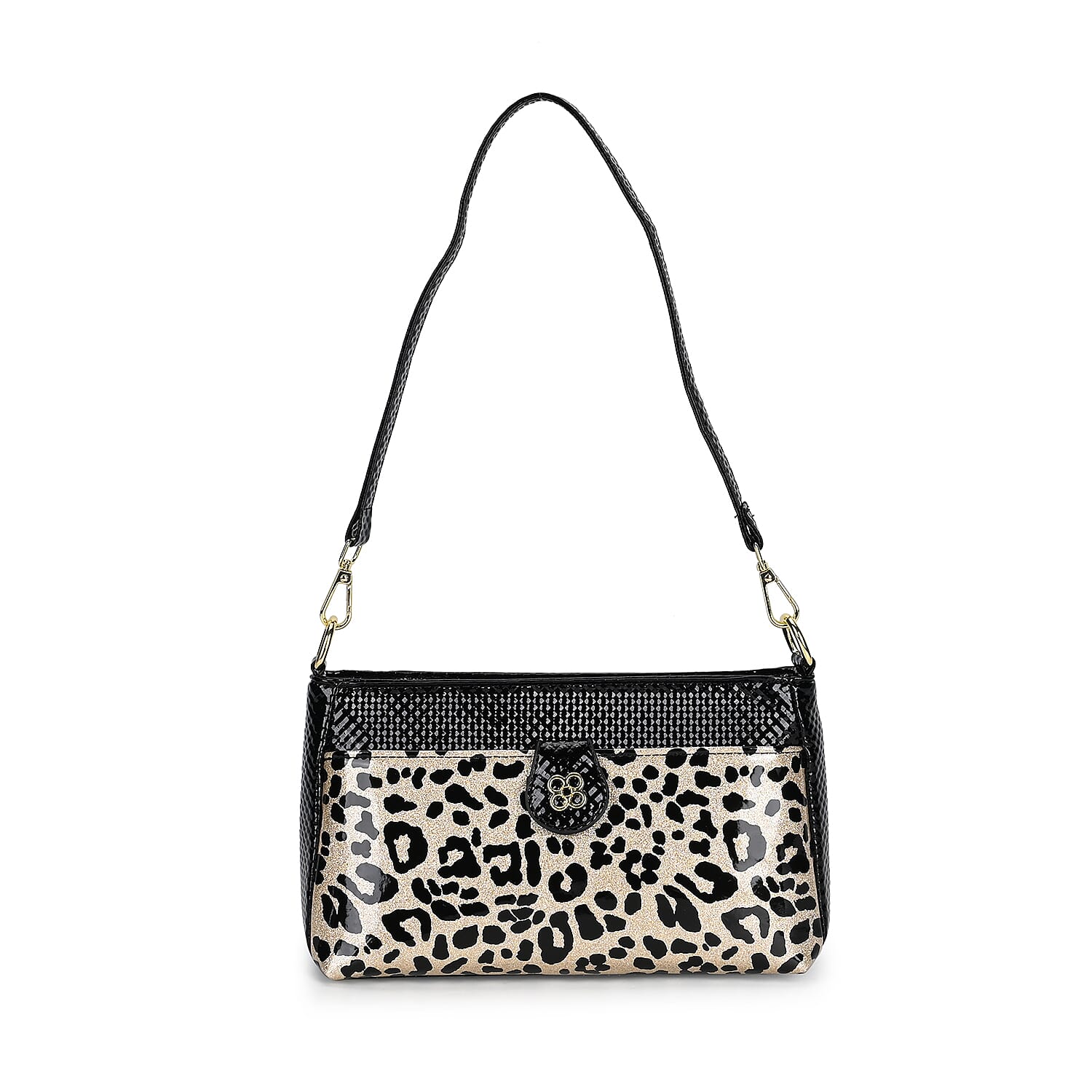 Leopard Crossbody Bag - Black