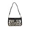 Triangle Patterened Crossbody Bag - Black