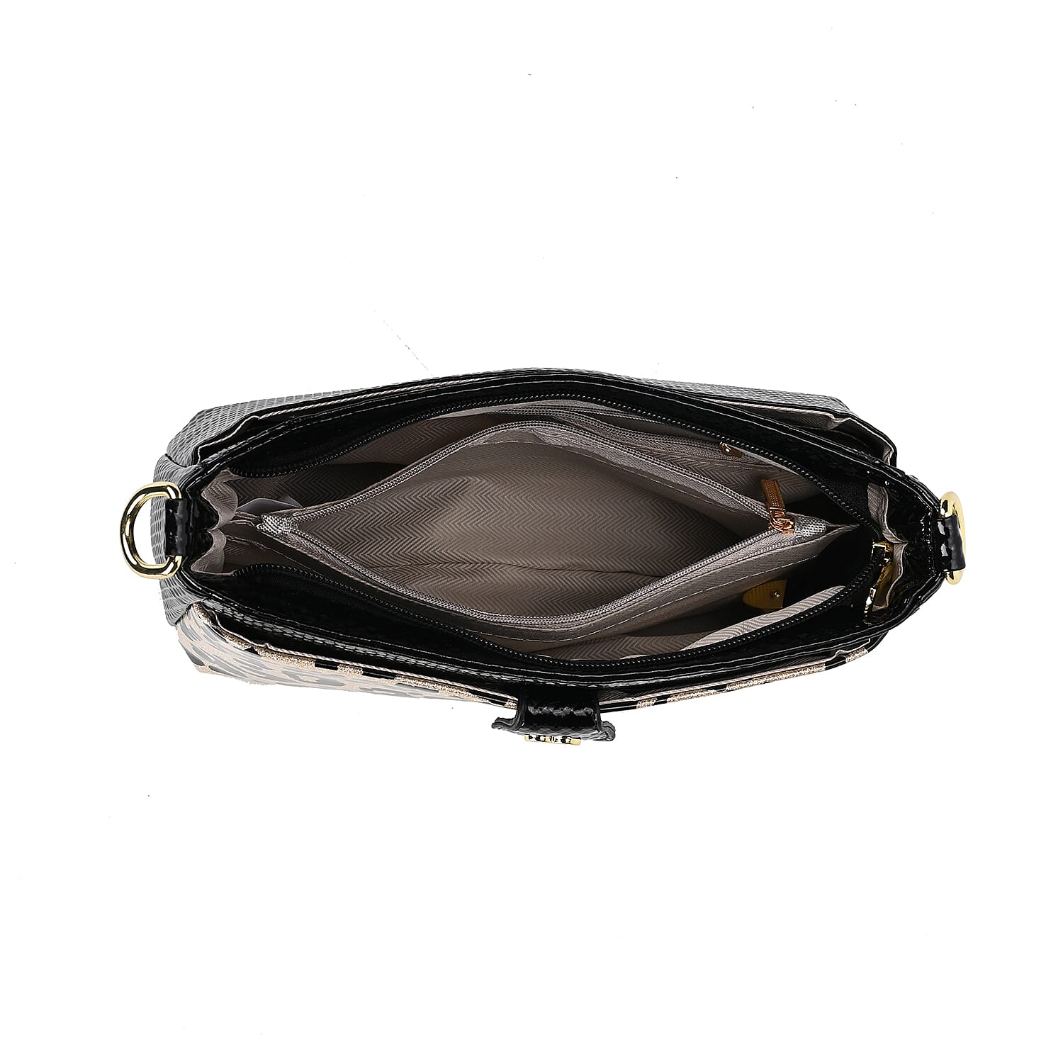 Leopard Crossbody Bag - Black