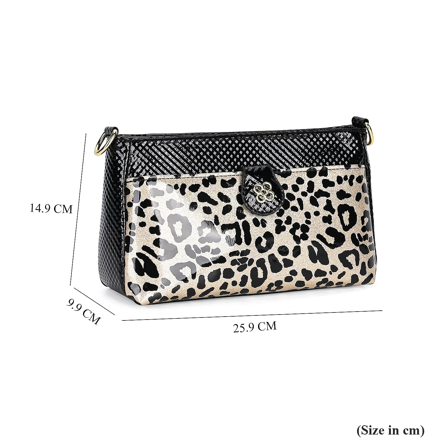 Leopard Crossbody Bag - Black