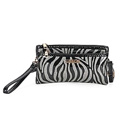 Leatherette Leopard Pattern Crossbody Bag - Gold Leopard