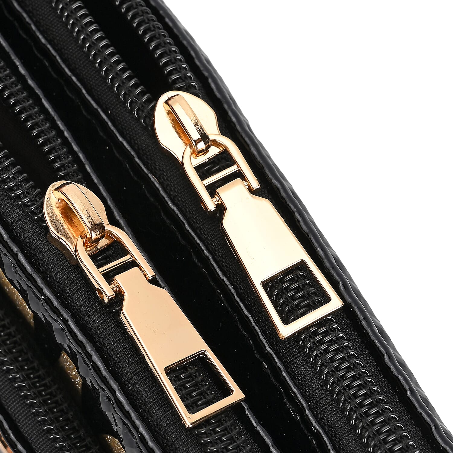 Leatherette Zebra Pattern Crossbody Bag - Gold Zebra