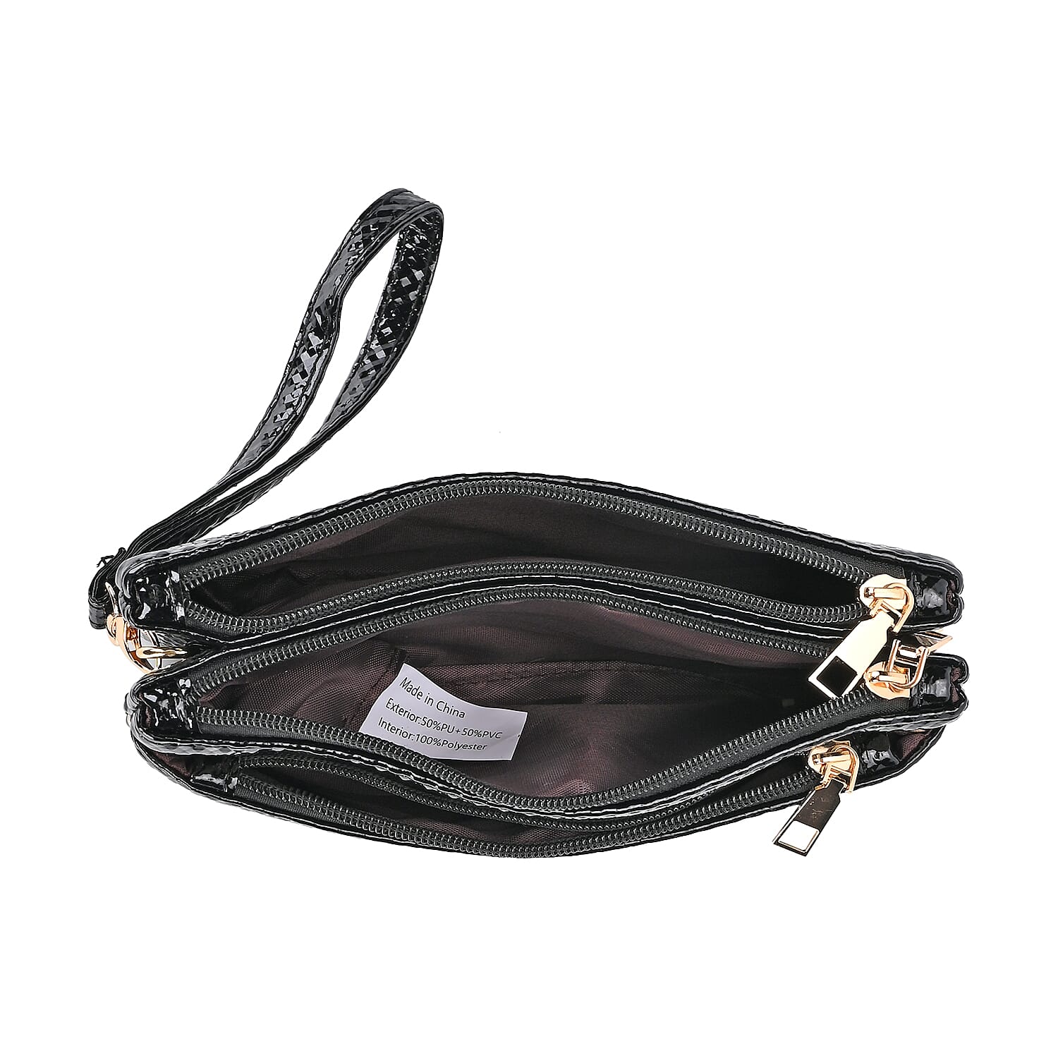 Leatherette Leopard Pattern Crossbody Bag - Gold Leopard