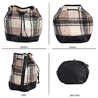 https://tjcuk.sirv.com/Products/78/4/7849616/Faux-Fur-Checkered-Pattern-Bucket-Bag-Black_7849616_3.jpg?w=342&h=342