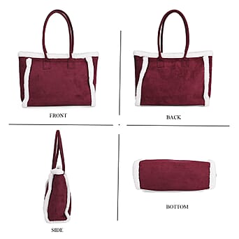 https://tjcuk.sirv.com/Products/78/4/7849654/Polyester-Patterned-Tote-Bag-Size-42x20x37-cm-Burgundy-Brown_7849654_3.jpg?w=342&h=342
