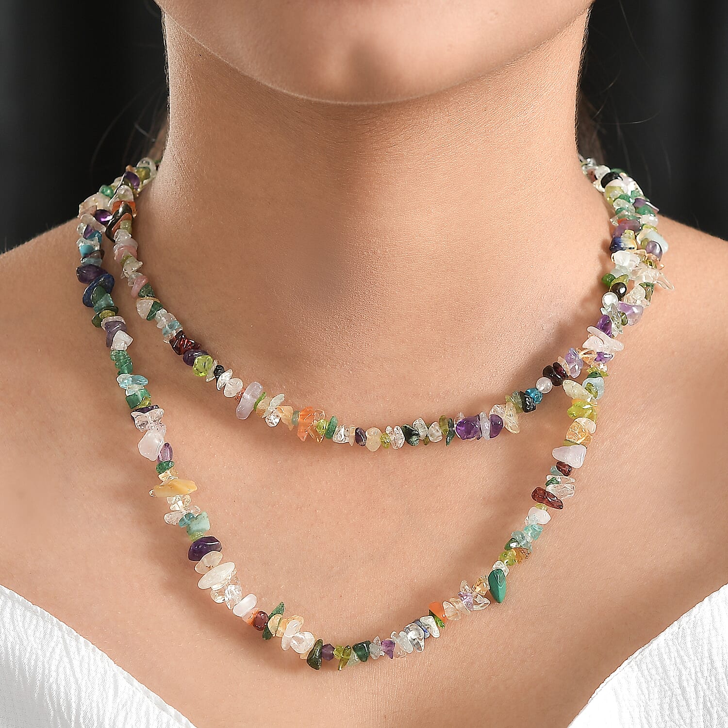 Multi Gemstones Stone Necklace 265.46 Ct.